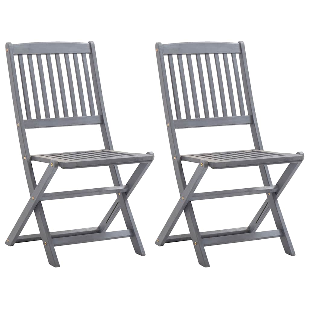 Klappstoler 2 stk heltre akasie