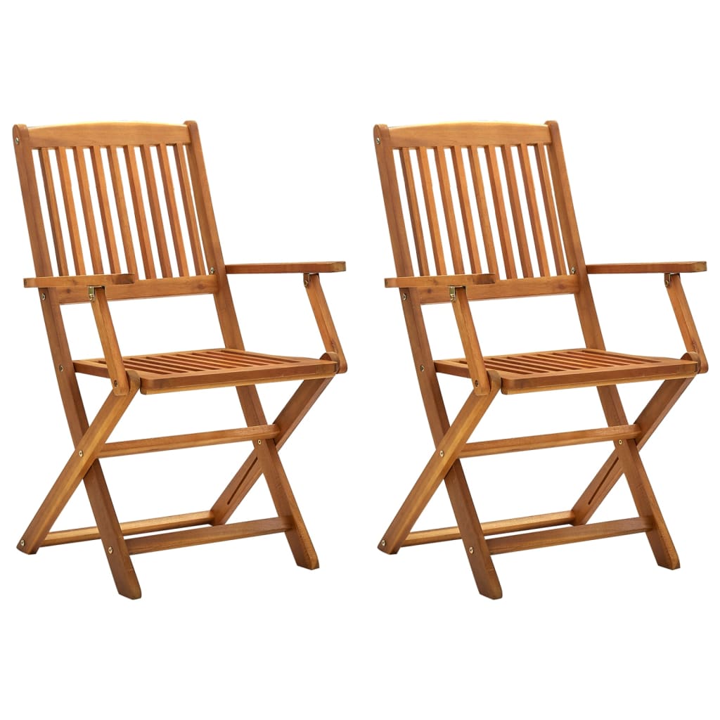 Klappstoler 2 stk heltre akasie