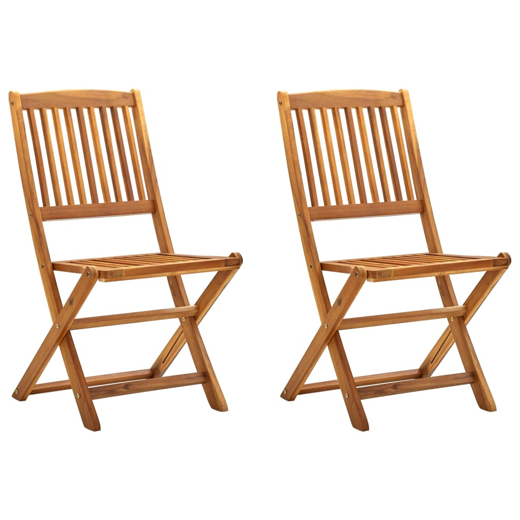 Klappstoler 2 stk heltre akasie