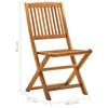 Klappstoler 2 stk heltre akasie