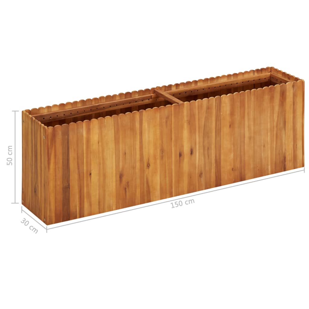 Høybed 150x30x50 cm heltre akasie