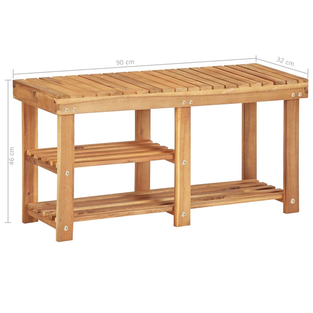 Skostativ 90x32x46 cm heltre akasie