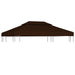 Dobbel toppduk til paviljong 310 g/m² 4x3 m brun