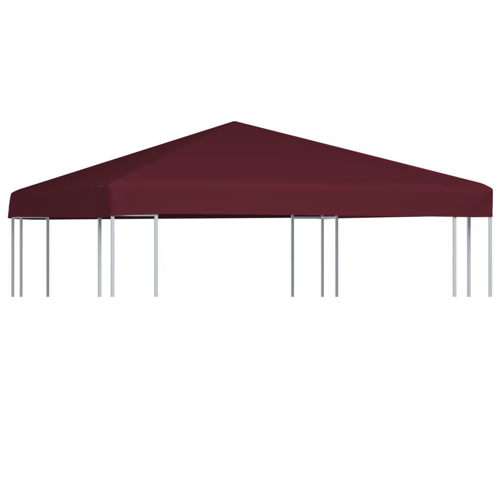 Toppduk til paviljong 310 g/m² 3x3 m vinrød