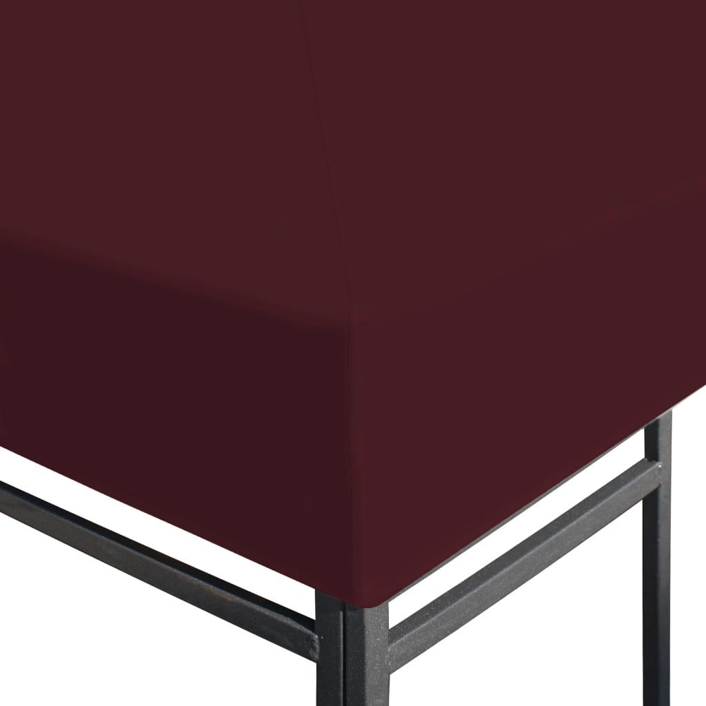 Toppduk til paviljong 310 g/m² 3x3 m vinrød