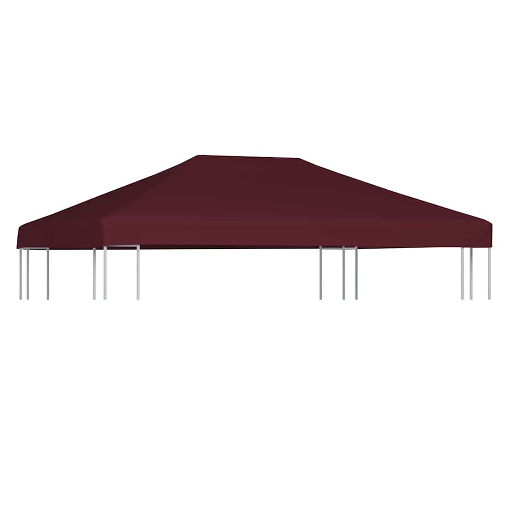 Toppduk til paviljong 310 g/m² 3x4 m vinrød vidaXL