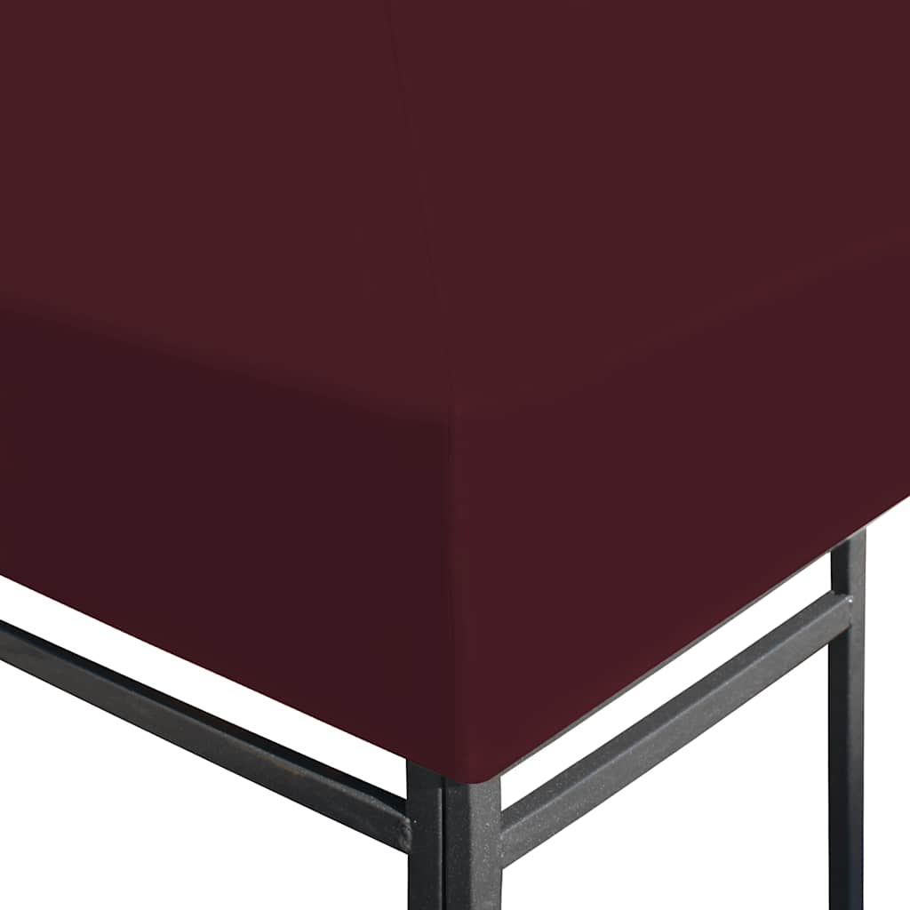 Toppduk til paviljong 310 g/m² 3x4 m vinrød vidaXL