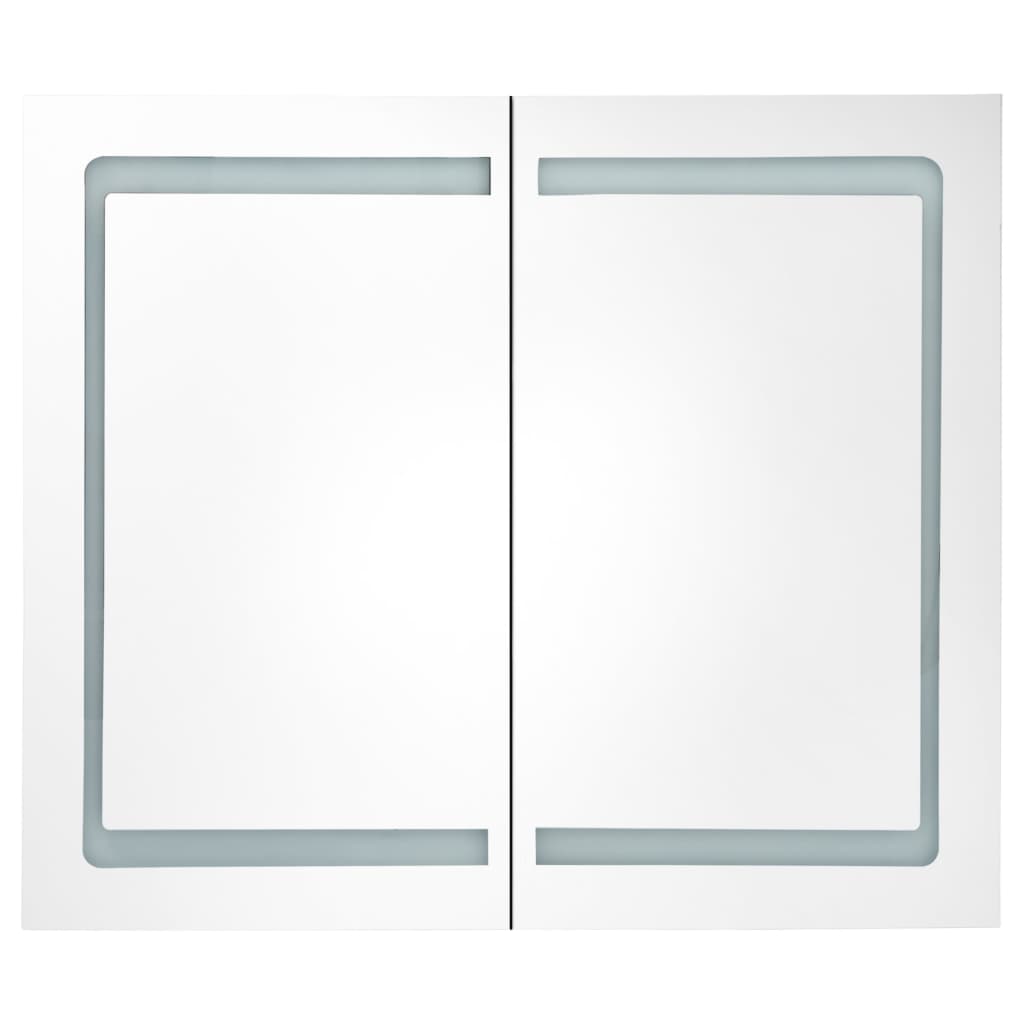 LED-speilskap til bad 80x12,2x68 cm