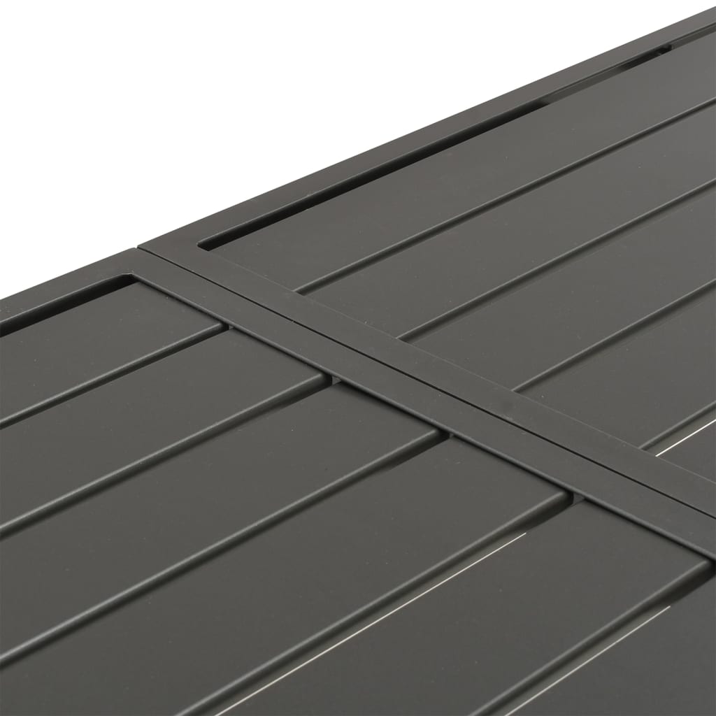 Hagebord mørkegrå 180x83x72 cm stål