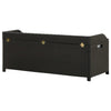Oppbevaringsbenk hage 120 cm polyrotting svart