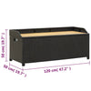 Oppbevaringsbenk hage 120 cm polyrotting svart