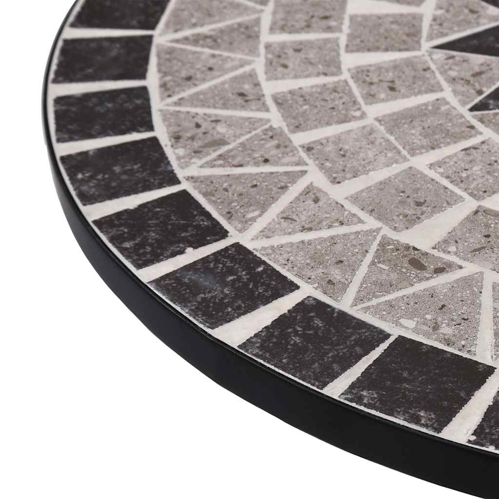 Mosaikkbistrobord grå 60 cm keramikk