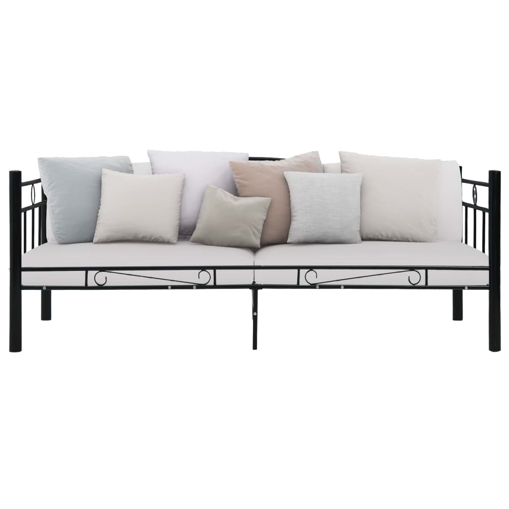Ramme til dagseng svart metall 90x200 cm