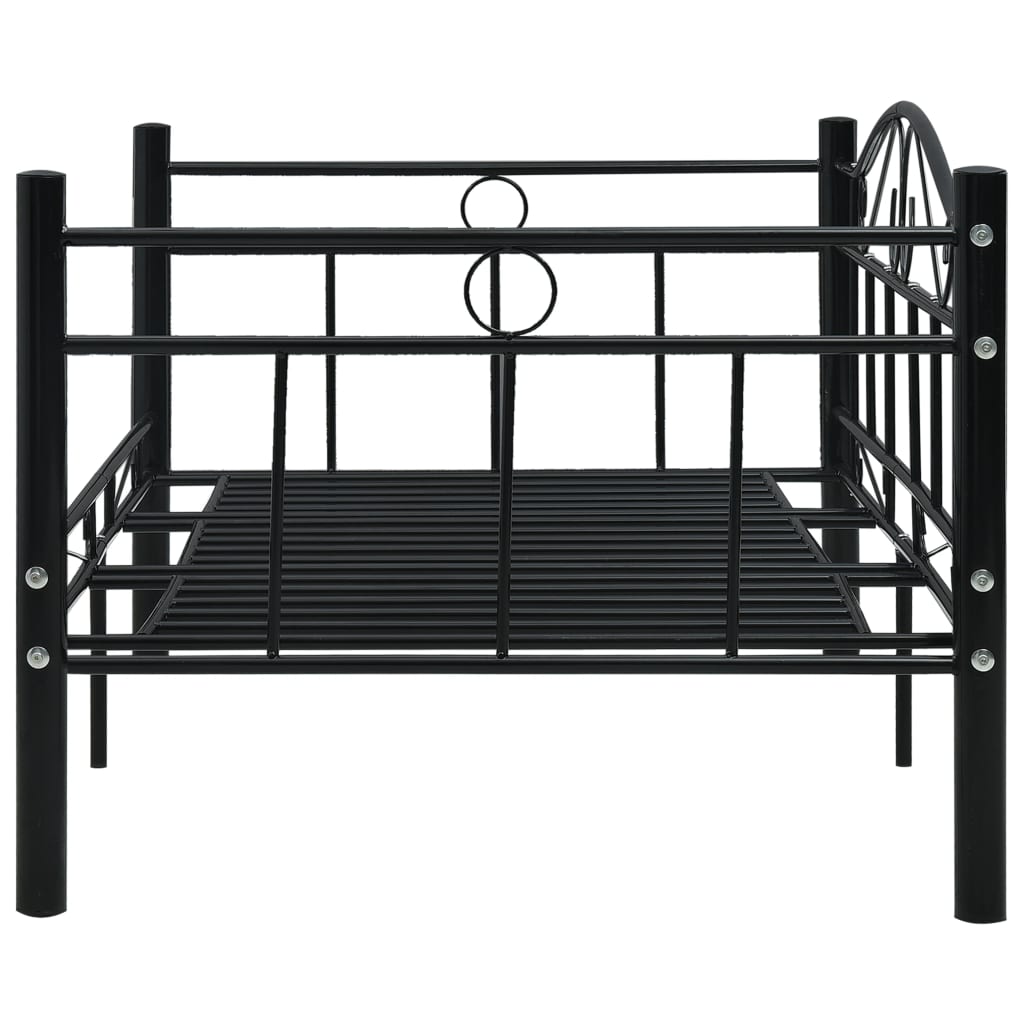 Ramme til dagseng svart metall 90x200 cm