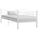 Ramme til dagseng hvit metall 90x200 cm