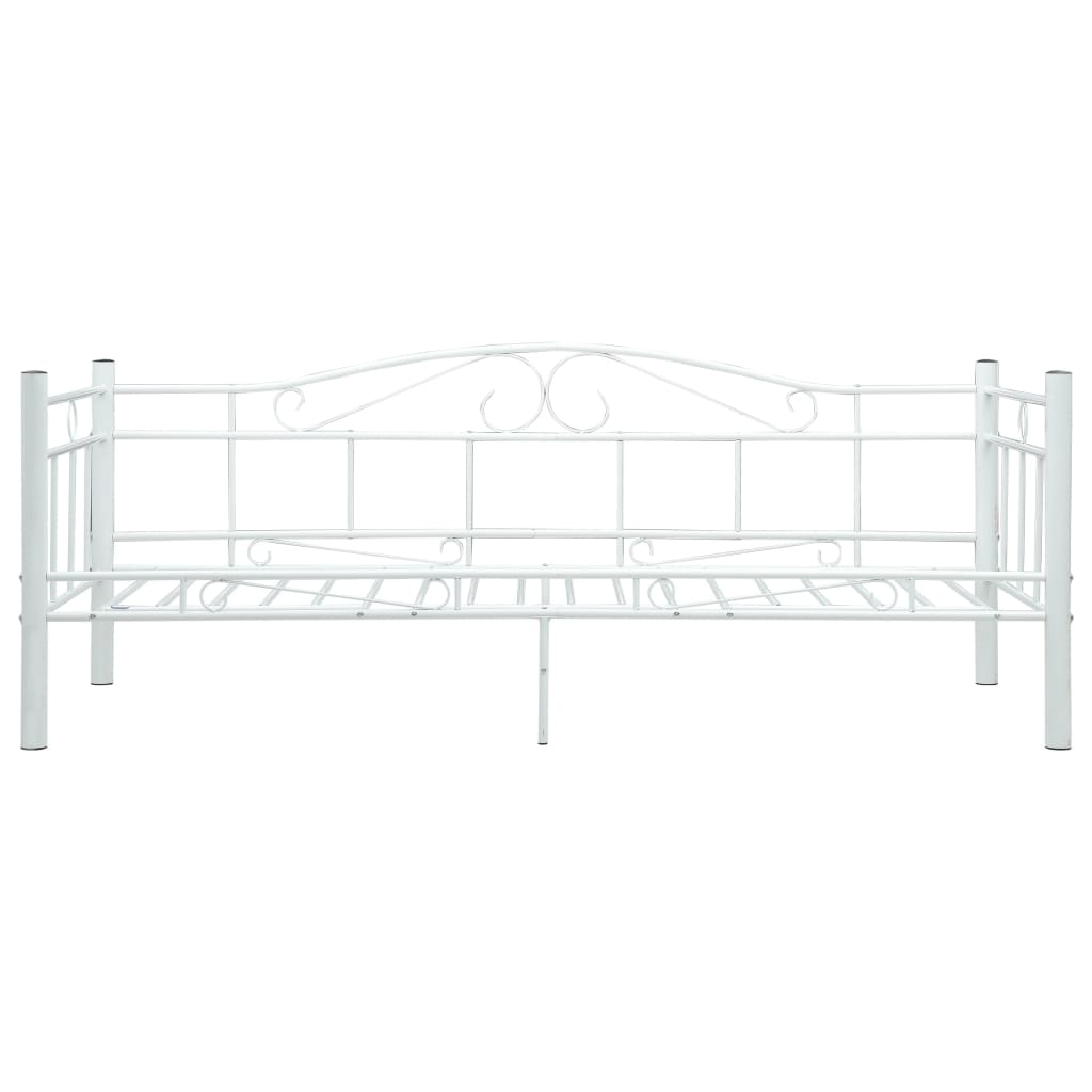 Ramme til dagseng hvit metall 90x200 cm