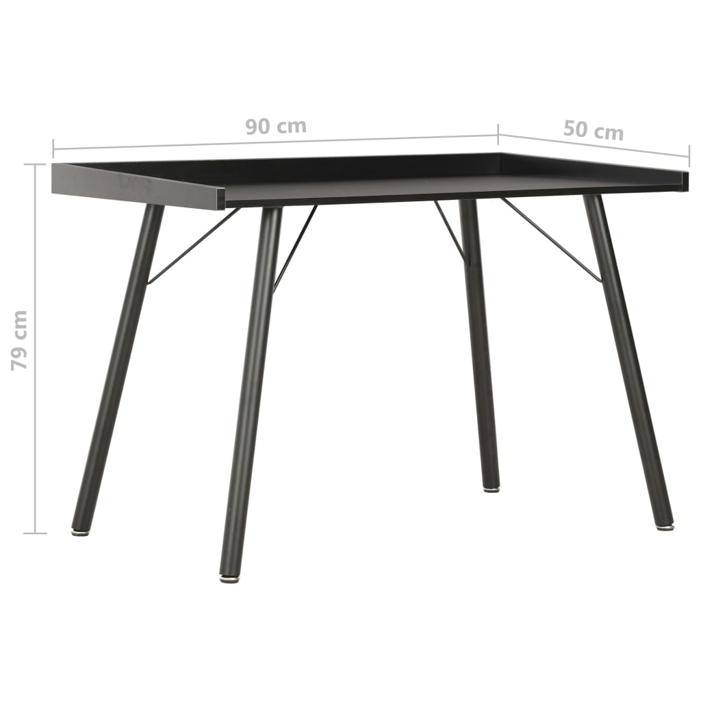 Skrivebord svart 90x50x79 cm vidaXL