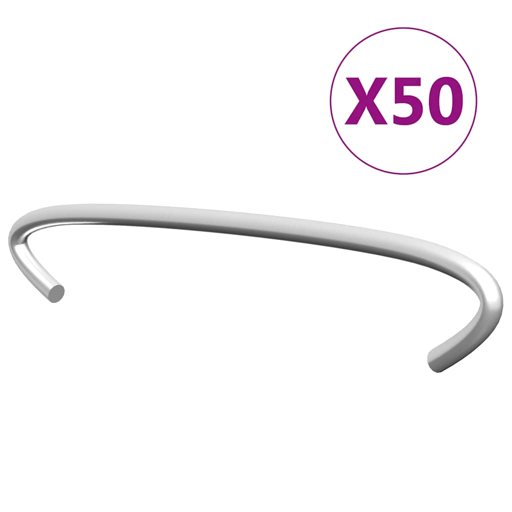 Kroker til gabion 50 stk galvanisert stål 10 cm vidaXL