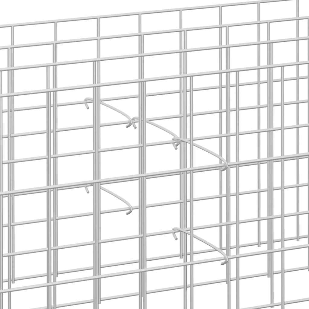 Kroker til gabion 50 stk galvanisert stål 10 cm vidaXL