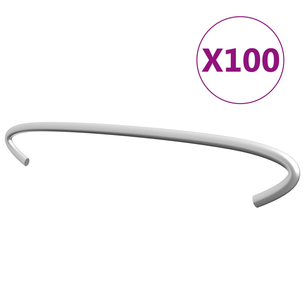 Kroker til gabion 100 stk galvanisert stål 20 cm vidaXL