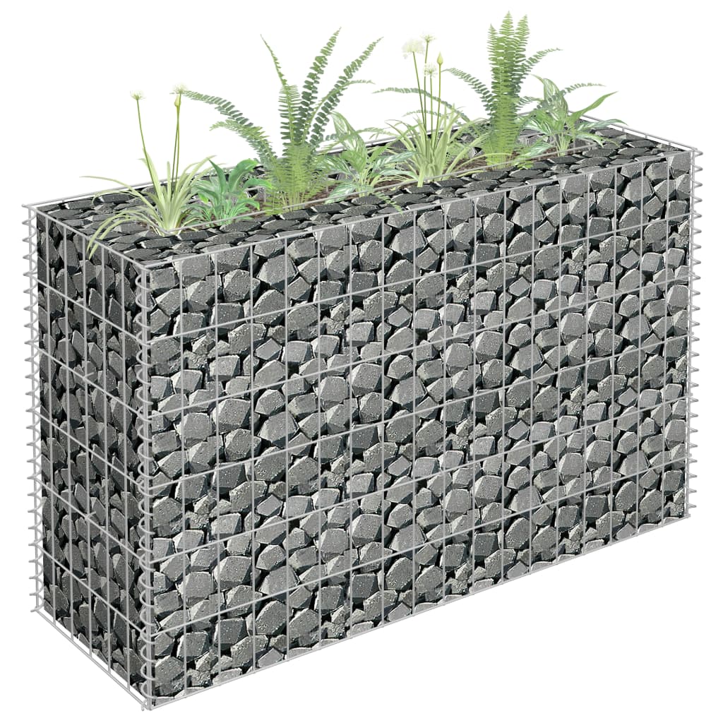 Gabion høybed galvanisert stål 90x30x60 cm