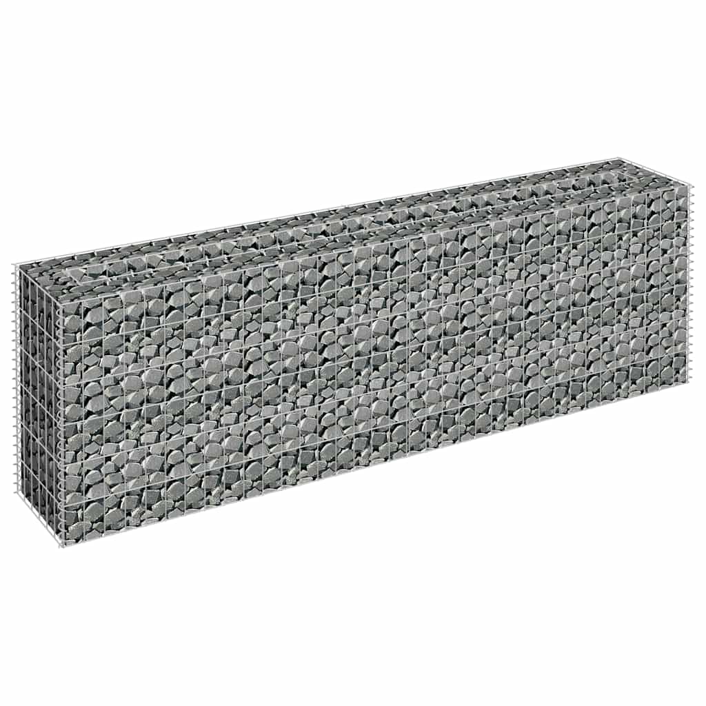 Gabion høybed galvanisert stål 180x30x60 cm vidaXL