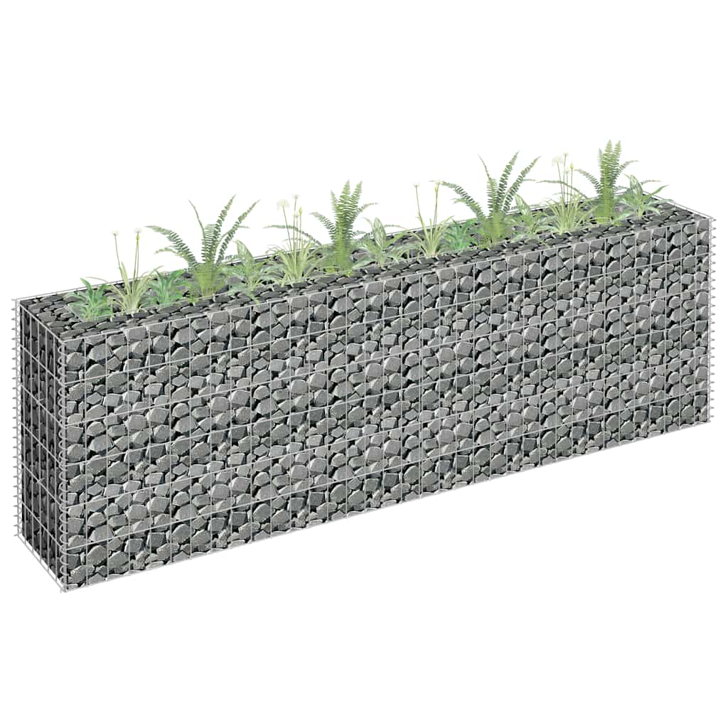 Gabion høybed galvanisert stål 180x30x60 cm vidaXL