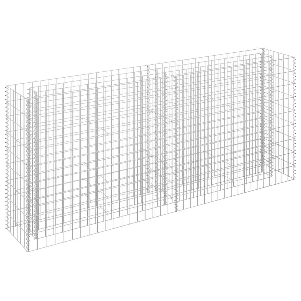 Gabion høybed galvanisert stål 180x30x90 cm vidaXL