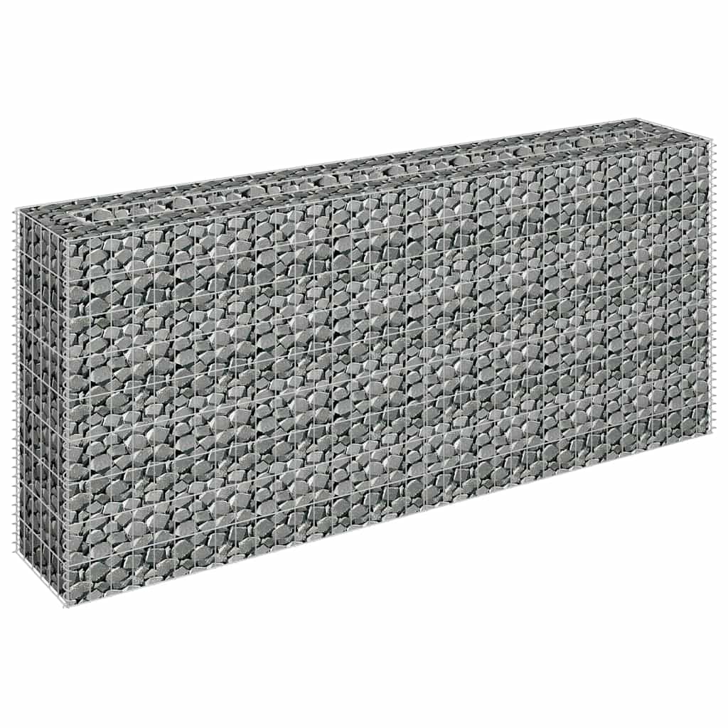 Gabion høybed galvanisert stål 180x30x90 cm vidaXL