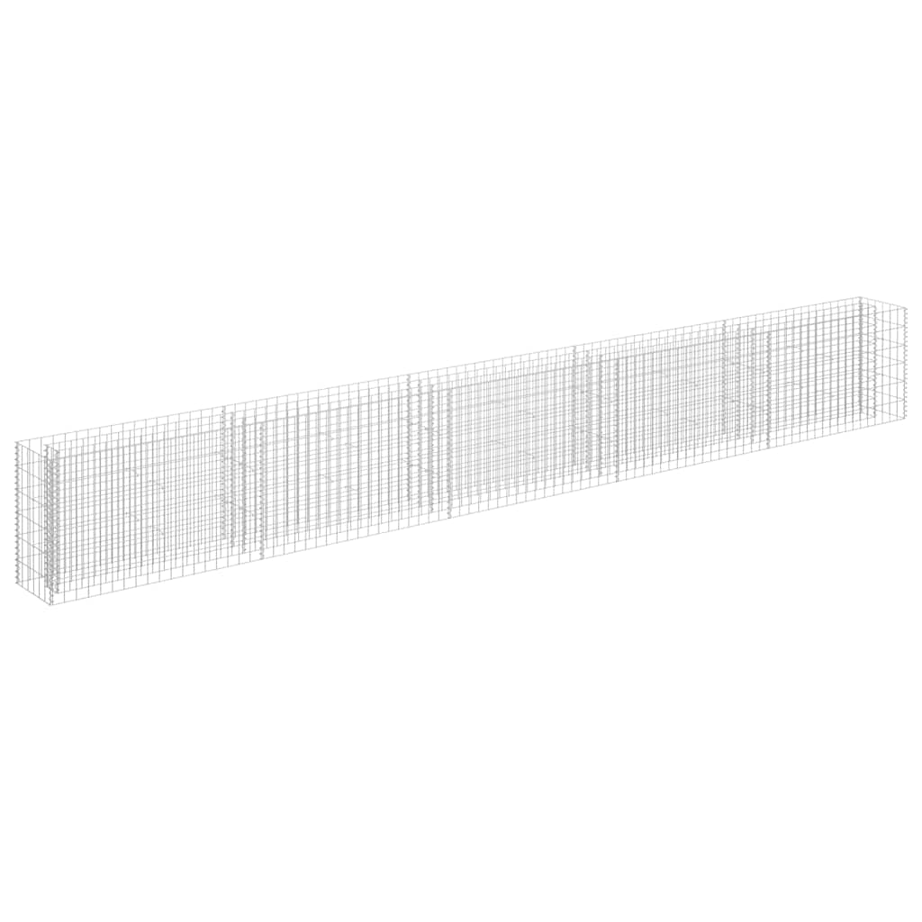Gabion høybed galvanisert stål 450x30x60 cm vidaXL