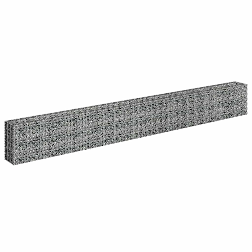 Gabion høybed galvanisert stål 450x30x60 cm vidaXL