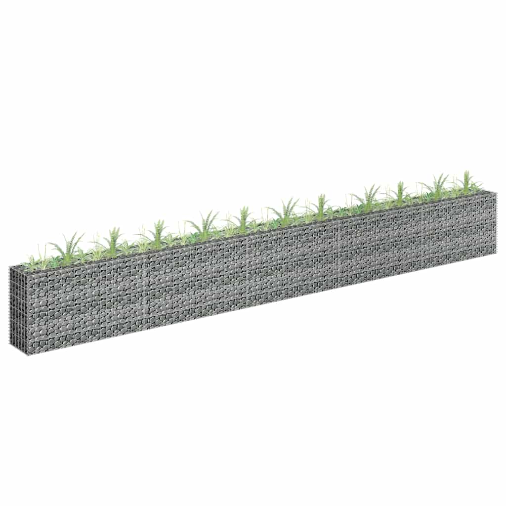 Gabion høybed galvanisert stål 450x30x60 cm vidaXL