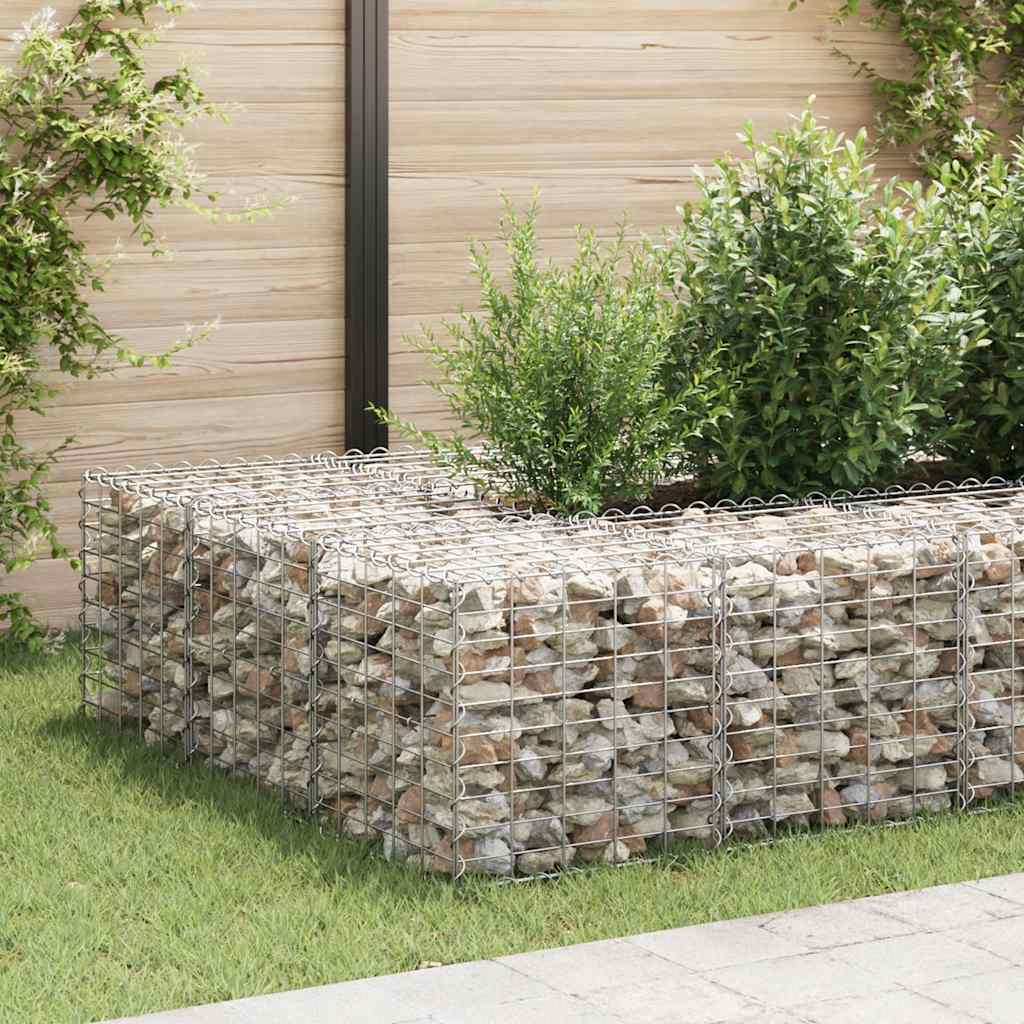 Gabion høybed kubeformet ståltråd 50x50x50 cm