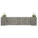 Gabion plantekasse H-formet ståltråd 260x40x60 cm
