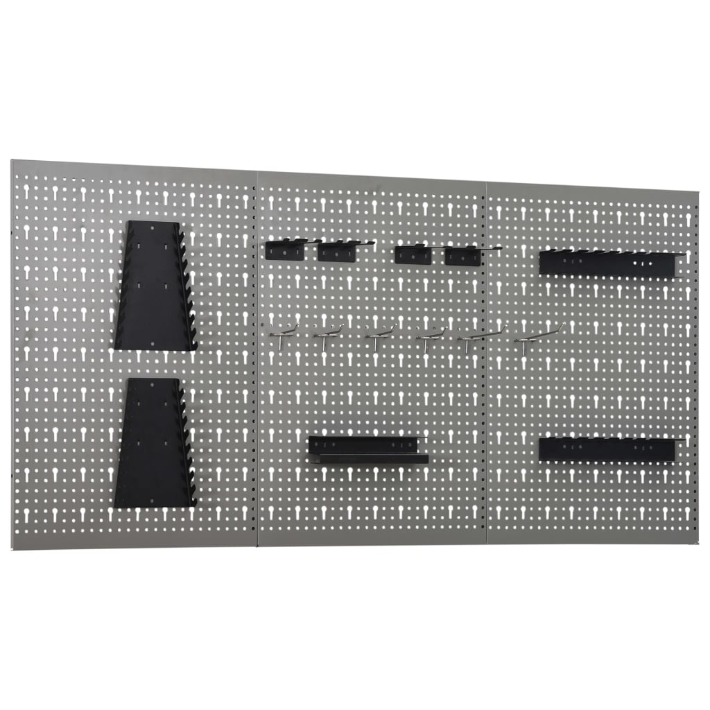 Verktøytavler for vegg 3 stk 40x58 cm stål