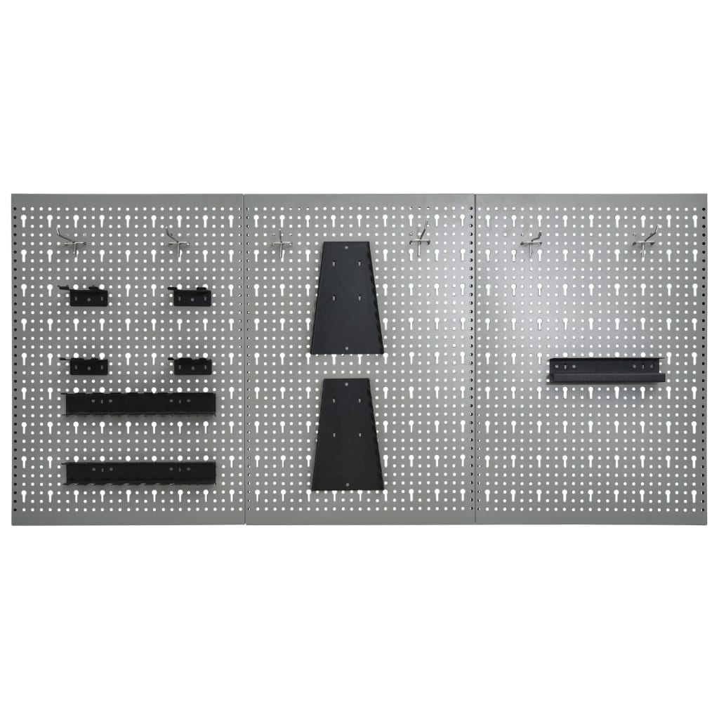 Verktøytavler for vegg 3 stk 40x58 cm stål