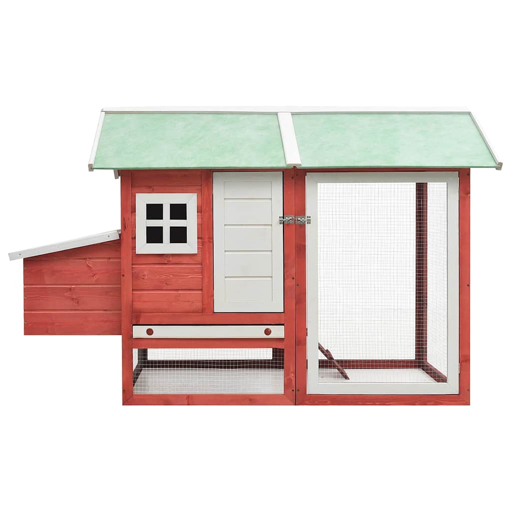 Kyllingbur rød 170x81x110 cm heltre furu og gran