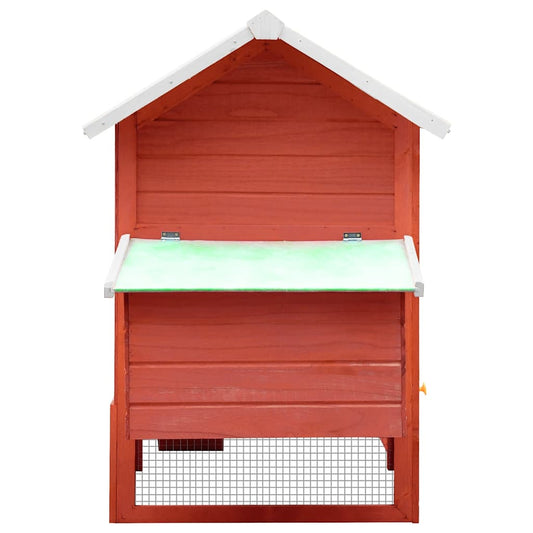Kyllingbur rød 170x81x110 cm heltre furu og gran