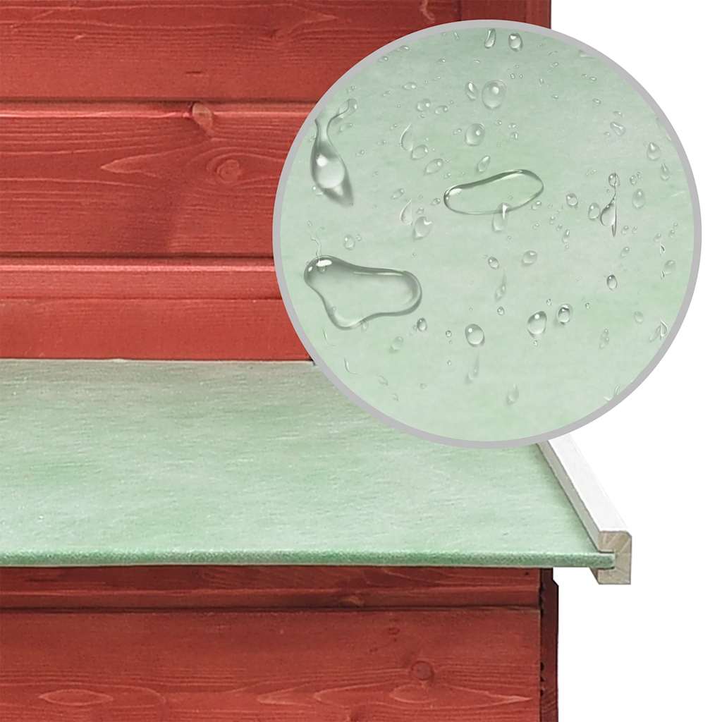 Kyllingbur rød 170x81x110 cm heltre furu og gran