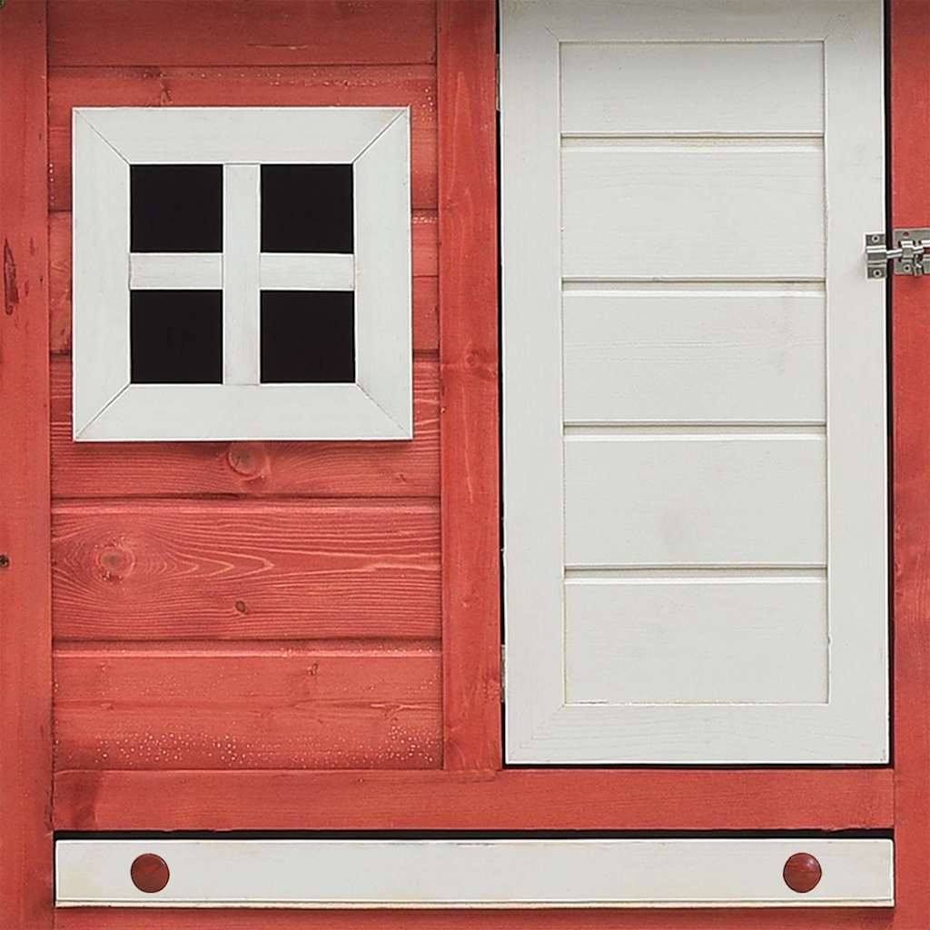 Kyllingbur rød 170x81x110 cm heltre furu og gran