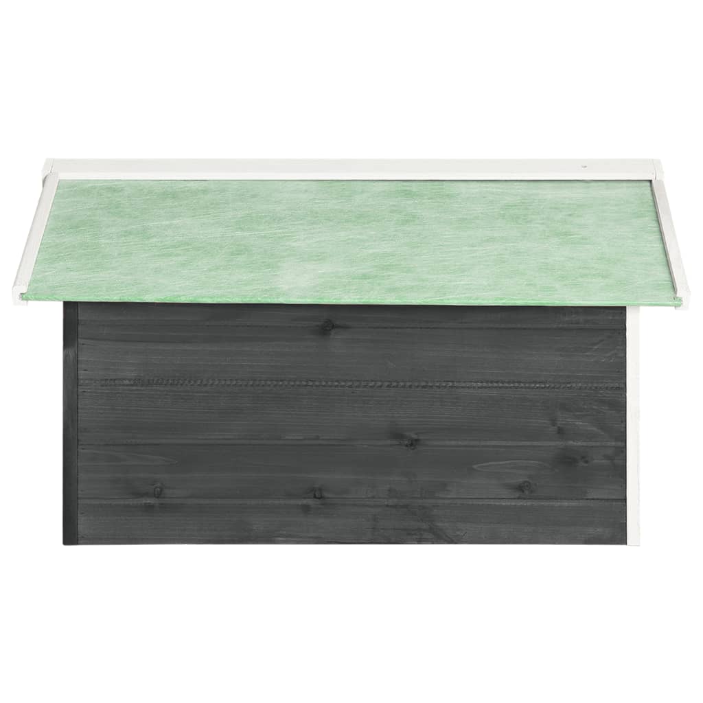 Gressklipperhus grå og hvit 72x87x50 cm gran