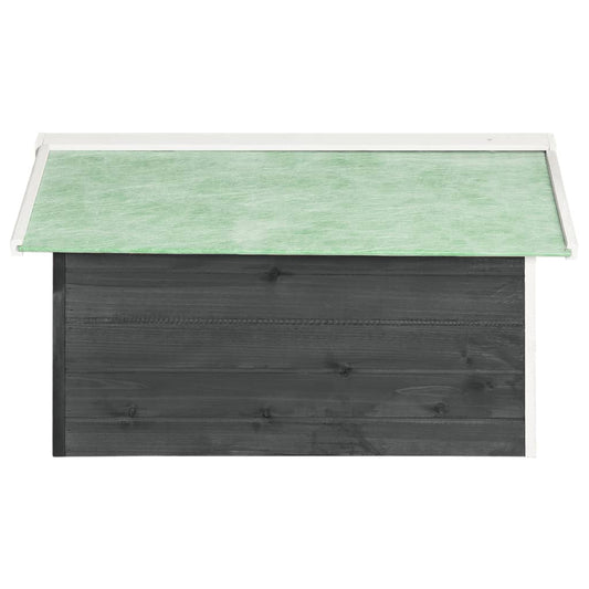 Gressklipperhus grå og hvit 72x87x50 cm gran