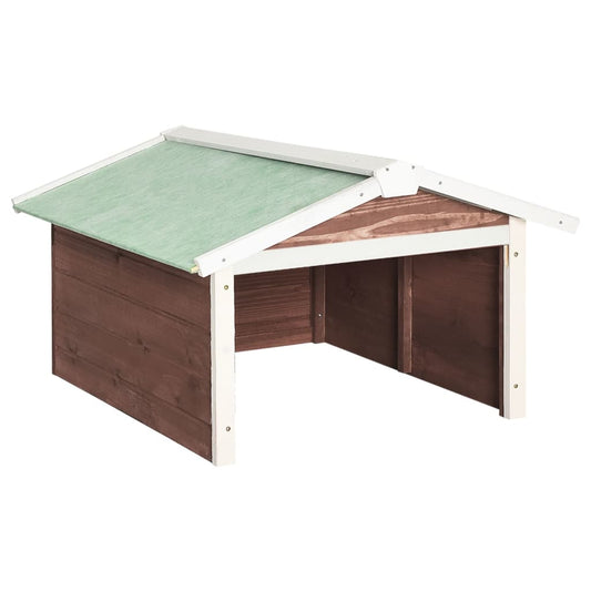 Gressklipperhus mocca og hvit 72x87x50 cm gran