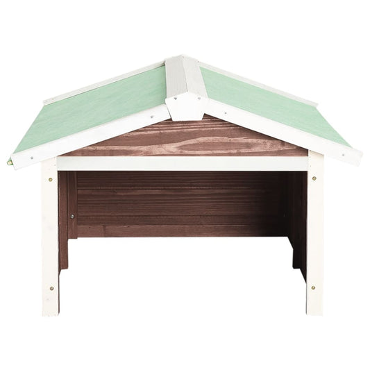 Gressklipperhus mocca og hvit 72x87x50 cm gran