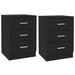 Nattbord 2 stk hvit 38x35x56 cm konstruert tre