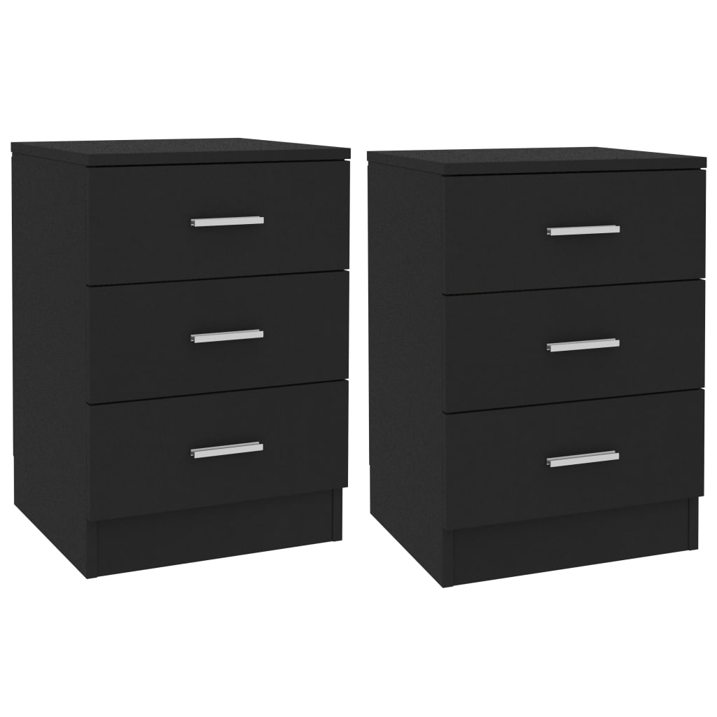 Nattbord 2 stk hvit 38x35x56 cm konstruert tre