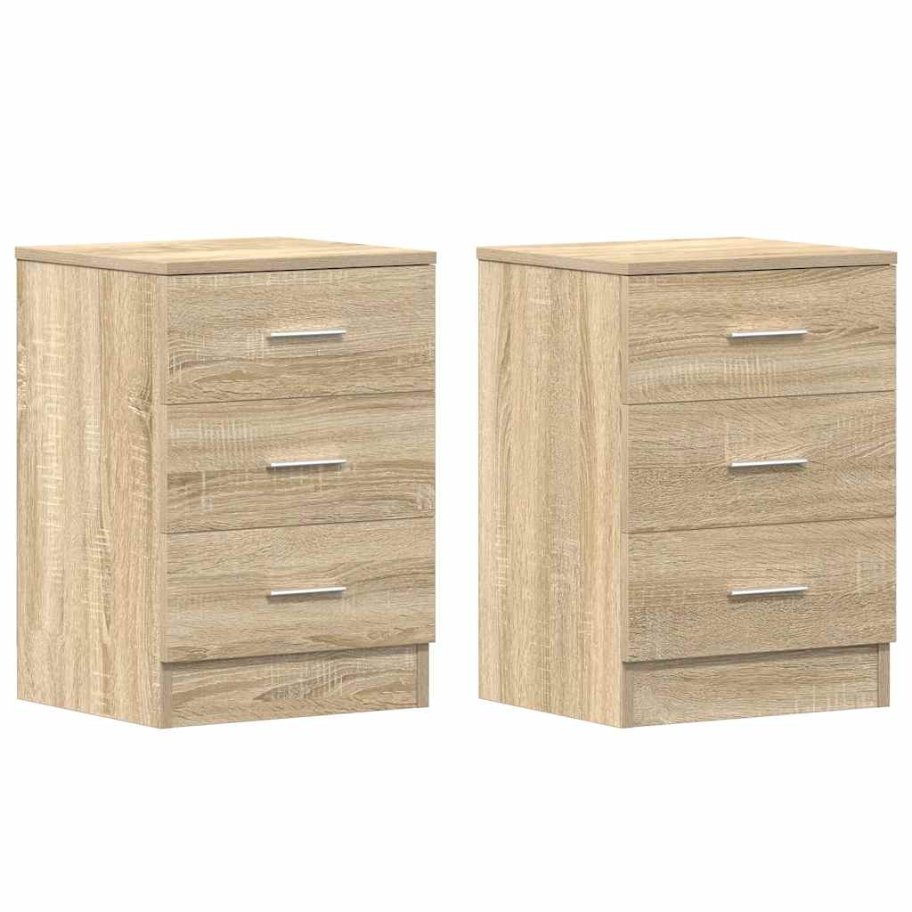 Nattbord 2 stk sonoma eik 38x35x56 cm konstruert tre vidaXL