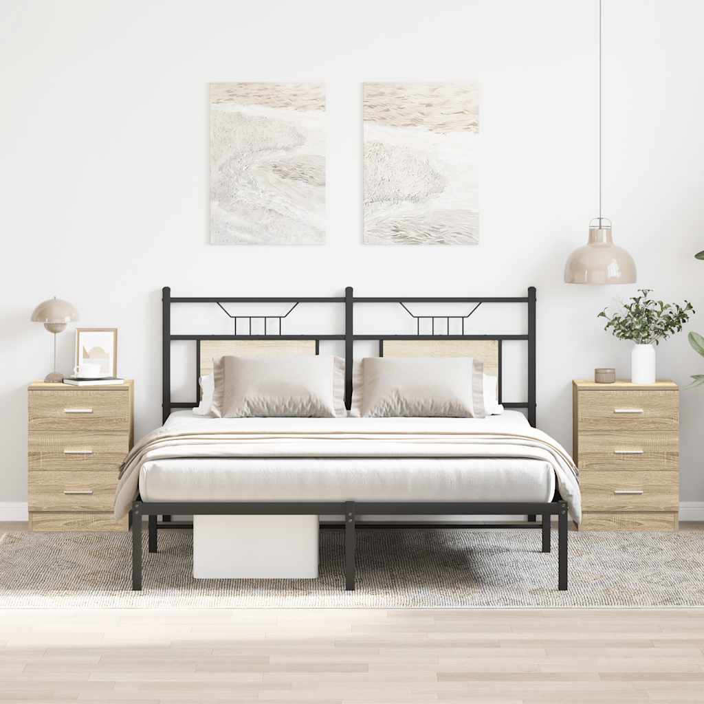 Nattbord 2 stk sonoma eik 38x35x56 cm konstruert tre vidaXL