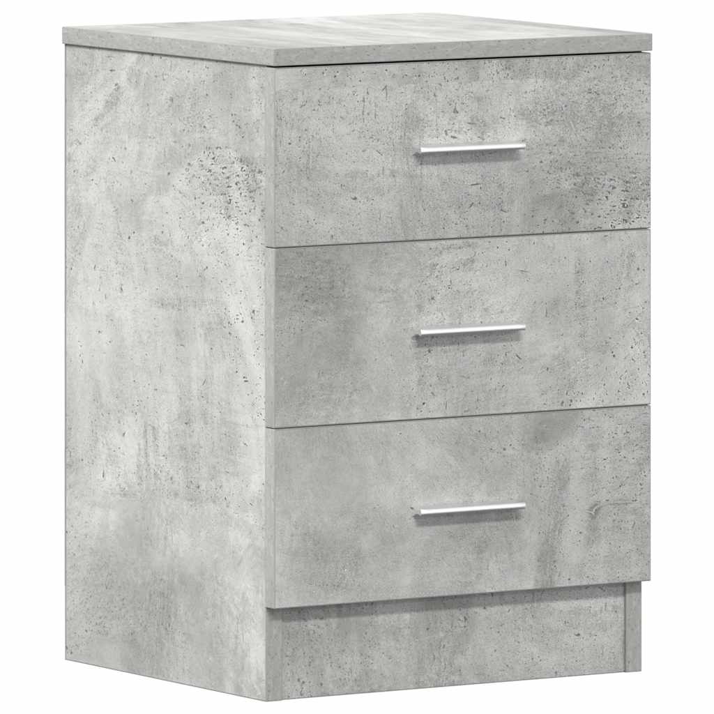 Nattbord 2 stk betonggrå 38x35x56 cm konstruert tre