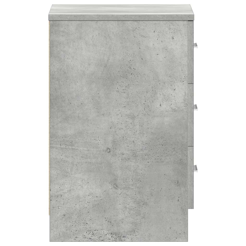 Nattbord 2 stk betonggrå 38x35x56 cm konstruert tre